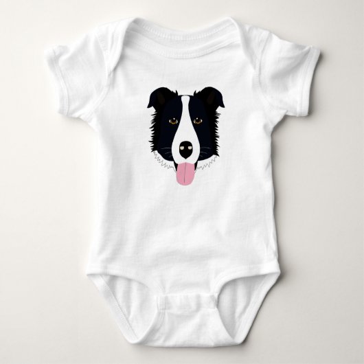 Cute hond ontwerp. baby bodysuit (Voorkant)