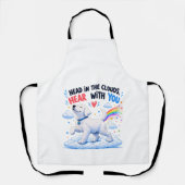 Cute Hond Ontwerp met Hoofd in de Wolken Schort (Voorkant)