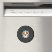 Cute Hond Paint Splash Vector Kunst_1 Magneet (Insitu (Vaatwasser))