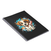 Cute Hond Paint Splash Vector Kunst_1 Notitieboek (Rechterzijde)