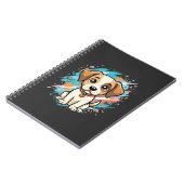 Cute Hond Paint Splash Vector Kunst_1 Notitieboek (Linkerzijde)