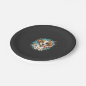 Cute Hond Paint Splash Vector Kunst_1 Papieren Bordje (Gekanteld)