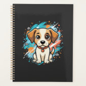 Cute Hond Paint Splash Vector Kunst_1 Planner (Voorkant)