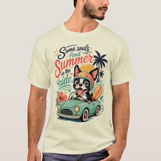 Cute Hond Roadtrip Design T-shirt (Voorkant)