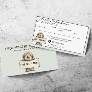 Cute Hond Verzorging Modern Leuke Afspraakkaart Visitekaartje