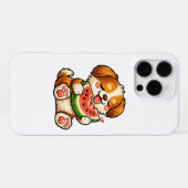 Cute Hond Watermeloen iPhone Hoesje (Achterkant horizontaal)