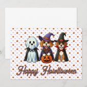 Cute Honden als spook, heks en vampier  Kaart (Voorkant / Achterkant)