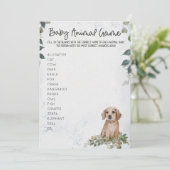 Cute Honden Babyshower Dieren Spel Kaart (Staand voorkant)
