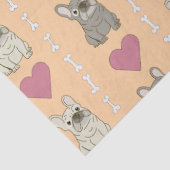 Cute honden, botten en harten tissuepapier (Detail)