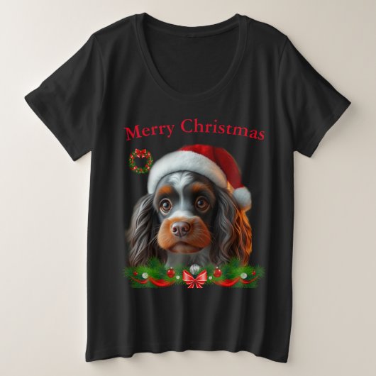 Cute honden Kerst T-shirts (Design voorkant)