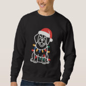 Cute Honden Kerstlichten & Muts Trui (Voorkant)