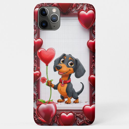 Cute Hondenliefde Valentijnsdag Hond Cadeau Case-Mate iPhone Case (Achterkant)
