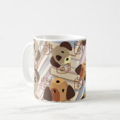 Cute Hondenliefhebber Book Lover Koffiemok (Voorkant links)