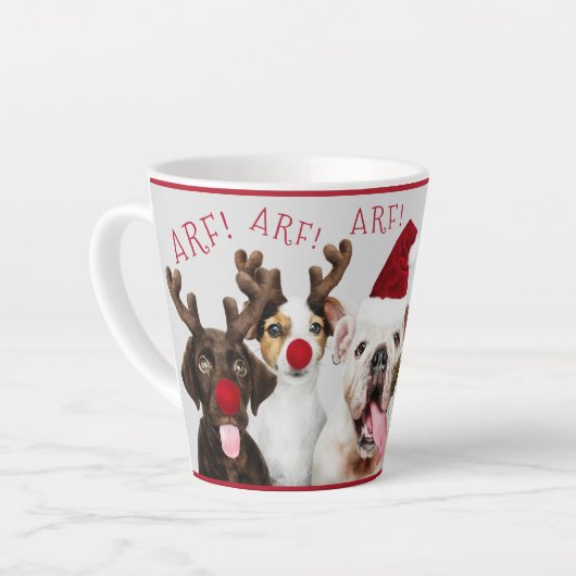 Cute Hondenliefhebber, Grapny, Kerstmis, voeg naam Latte Mok (Linkerhoek)