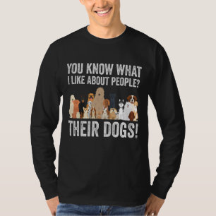Cute Hondenliefhebber je weet wat ik leuk vind aan T-shirt