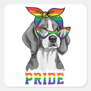 Cute Hondenliefhebber Puppy Owner Beagle Mam Pap G Vierkante Sticker