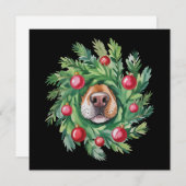 Cute Hondenneus Kerst Honden Moeder Feest Hondenli Feestdagenkaart (Voorkant / Achterkant)