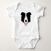 Cute hondenontwerp. baby body romper (Voorkant)