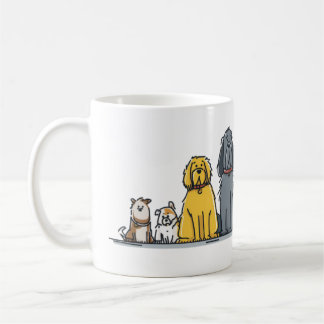 Cute Hondenopstelling Illustratie - Diverse Puppy Koffiemok