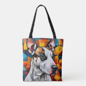 Cute hondenportret tote bag (Achterkant)