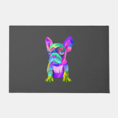 Cute Hondenras, gekleurd Bulldog Franse Gift Deurmat (Voorkant)
