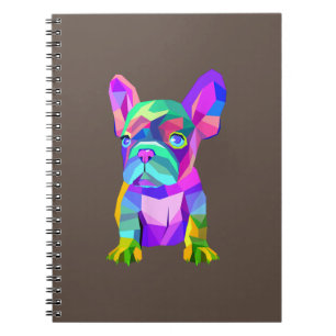 Cute Hondenras, gekleurd Bulldog Franse Gift Notitieboek