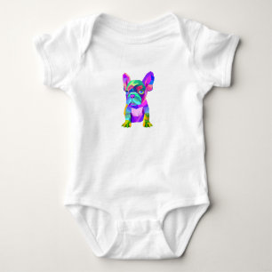 Cute Hondenras, gekleurd Bulldog Franse Gift Romper