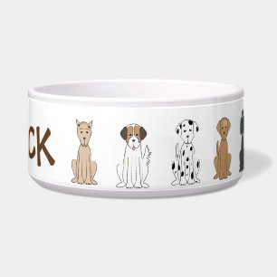 Cute Hondenras Whimsical Simple Custom Pet Voerbakje