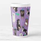 Cute Hondenrassen Birthday Latte Mok (Voorkant)