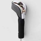Cute hondkop golfheadcover (Schuin)