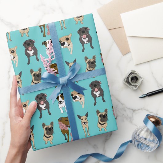 Cute-hondpatroon Cadeaupapier (Geschenken)