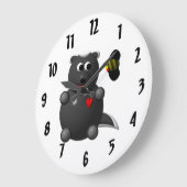 Cute Honey Badger with Bee Clock Grote Klok (Hoek)