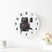 Cute Honey Badger with Bee Clock Grote Klok (Huis)