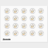 Cute Honey Bee Apiary Beekeeper Honey Products  Ronde Sticker (Vel)