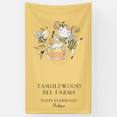 Cute Honey Bee Apiary Beekeeper Honey Products  Spandoek (Verticaal)