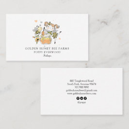 Cute Honey Bee Apiary Beekeeper Honey Products Visitekaartje