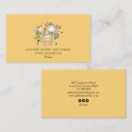 Cute Honey Bee Apiary Beekeeper Honey Products Visitekaartje