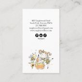 Cute Honey Bee Apiary Beekeeper Honey Products  Visitekaartje (Achterkant)