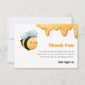 Cute Honey Bee Baby shower Bedankkaart (Voorkant)