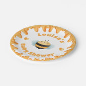 Cute Honey Bee Baby shower Papieren Bordje (Gekanteld)