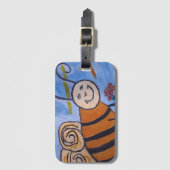 Cute Honey Bee Bagagelabel (Voorkant (verticaal))