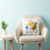 Cute Honey Bee Big Sister Name Custom  Kussen (Stoel)