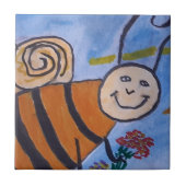 Cute Honey Bee Ceramic Tile Tegeltje (Voorkant)