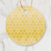 Cute honey bee comb yellow bees bloemen bedankjes labels (Achterkant)