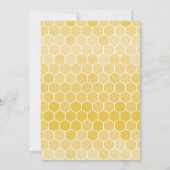 Cute honey bee comb yellow bees bloemen kaart (Achterkant)