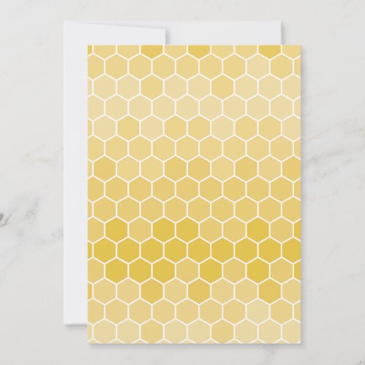 Cute honey bee comb yellow bees bloemen kaart (Achterkant)
