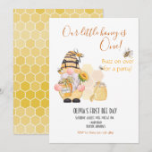 Cute honey bee comb yellow bees bloemen kaart (Voorkant / Achterkant)