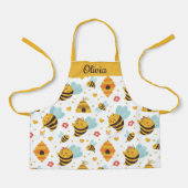 Cute Honey Bee Custom Text Schort (Voorkant)