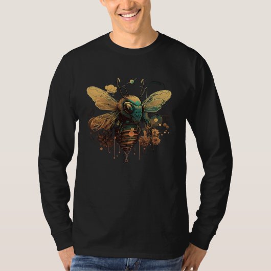Cute Honey Bee Floral nature who gardens Beekeepe T-shirt (Voorkant)