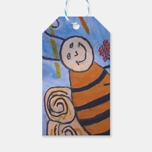 Cute Honey Bee Gift Label Cadeaulabel (Voorkant)
